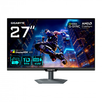 GIGABYTE M27UP Moniteur de jeu 27” 4K UHD - Mode double (4K 160Hz ou FHD 320Hz), 3840 x 2160, 1ms, 350 cd m², FreeSync Premium,