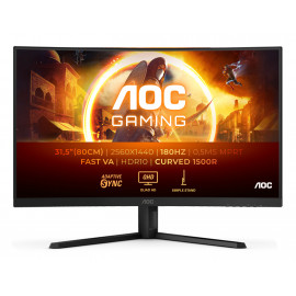 AOC G4 CQ32G4VE écran plat de PC 80 cm (31.5") 2560 x 1440 pixels Quad HD LCD Noir, Gris