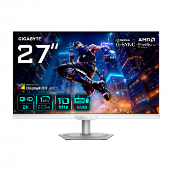 GIGABYTE M27Q2 QD ICE Moniteur de Jeu 27” QHD - 2560 x 1440, 200Hz, 1ms, 350 cd m², FreeSync Premium, Display HDR400, HDMI 2.0,