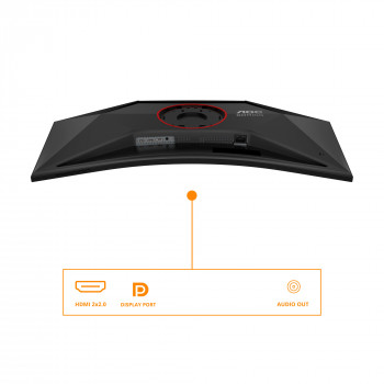 AOC G4 CU34G4 écran plat de PC 86,4 cm (34") 3440 x 1440 pixels Wide Quad HD LED Noir, Rouge