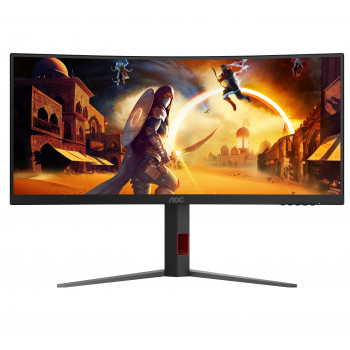AOC G4 CU34G4 écran plat de PC 86,4 cm (34") 3440 x 1440 pixels Wide Quad HD LED Noir, Rouge