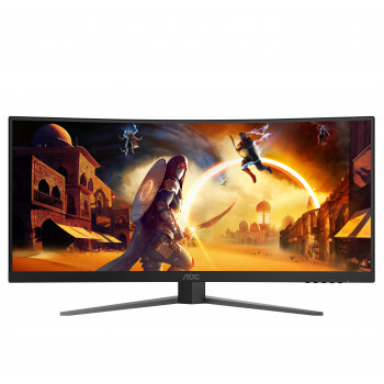 AOC G4 CU34G4 écran plat de PC 86,4 cm (34") 3440 x 1440 pixels Wide Quad HD LED Noir, Rouge