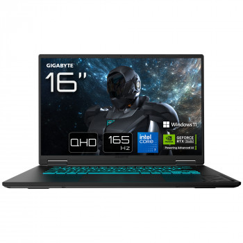 GIGABYTE GAMING A16 PRO DXH Ordinateur Gaming – 16“, 165Hz QHD, Intel Core 7 240H, NVIDIA RTX 5070 Ti, 32Go LPDDR5X 5600MHz,