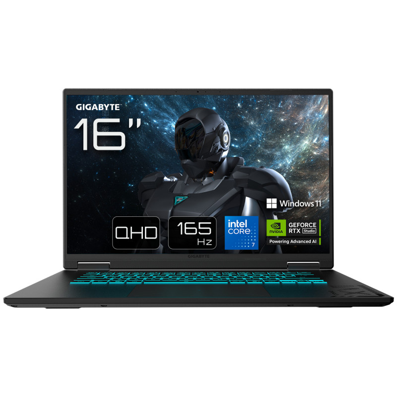 GIGABYTE GAMING A16 PRO DXH Ordinateur Gaming – 16“, 165Hz QHD, Intel Core 7 240H, NVIDIA RTX 5070 Ti, 32Go LPDDR5X 5600MHz,