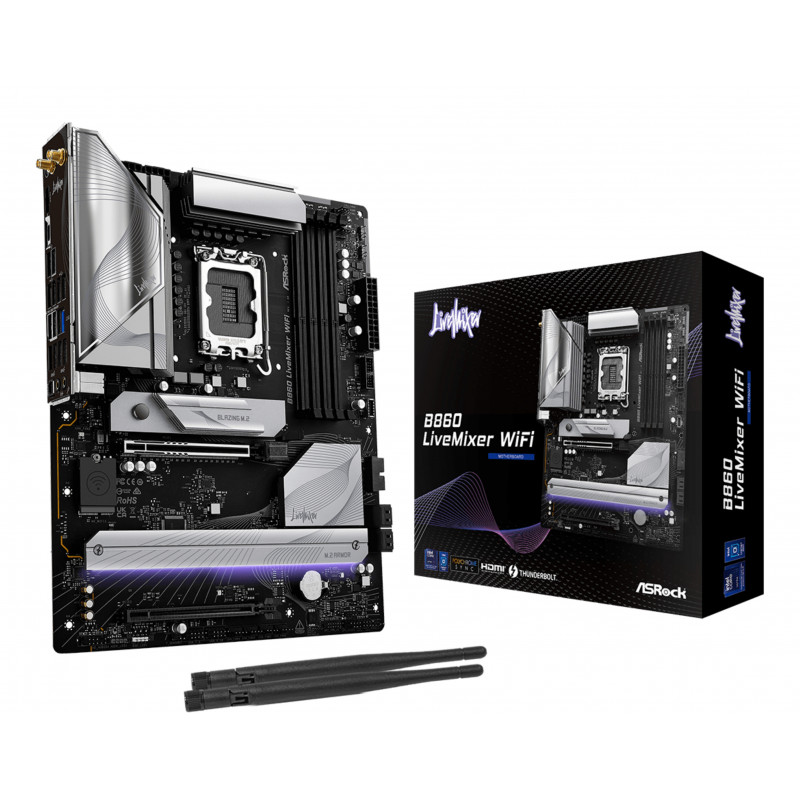 Asrock B860 LiveMixer WiFi Intel B860 LGA 1851 (Socket V1) ATX