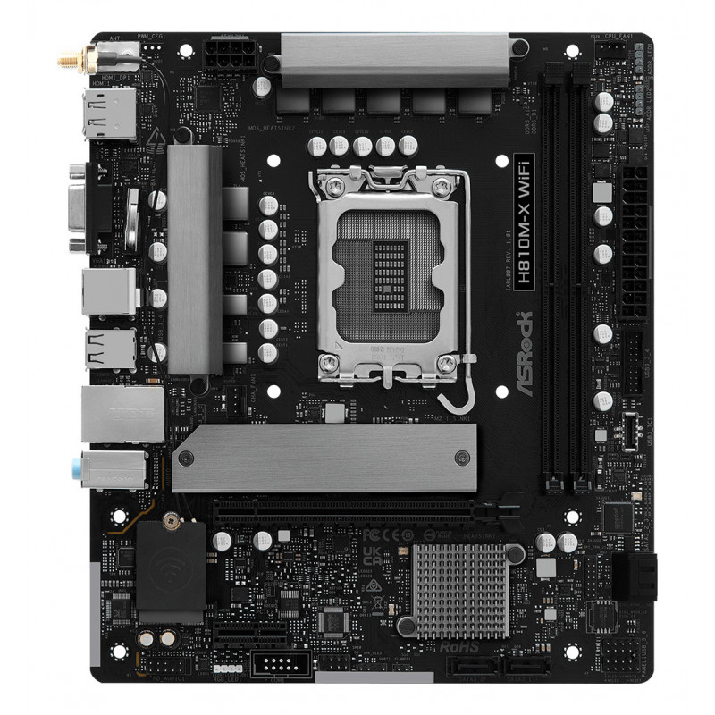Asrock H810M-X WiFi Intel H810 LGA 1851 (Socket V1) micro ATX