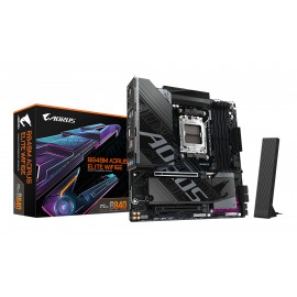GIGABYTE B840M AORUS ELITE WIFI6E Carte Mère – Processeurs AMD Ryzen 9000, 10+2+2 phases VRM, jusqu’à 8200 MHz DDR5 (O.C.), 2 x