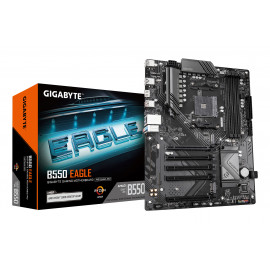 GIGABYTE B550 EAGLE Carte mère - Processeurs AMD Ryzen série 5000 G, VRM 10+3+1 phases, jusqu'à 3200 MHz DDR4, 1xPCIe 4.0 +