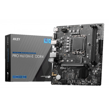 MSI PRO H610M-E DDR4 carte mère Intel H610 LGA 1700 micro ATX