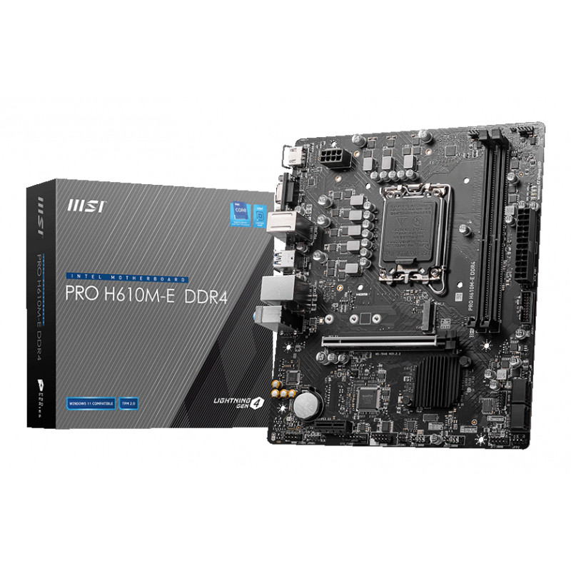 MSI PRO H610M-E DDR4 carte mère Intel H610 LGA 1700 micro ATX
