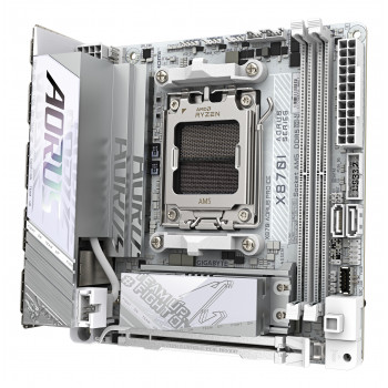 GIGABYTE X870I AORUS PRO ICE Carte mère - Compatible avec les processeurs AMD Ryzen série 9000, VRM 8+2+1 phases, jusqu'à 8400
