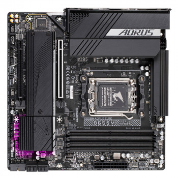GIGABYTE B650M AORUS ELITE Carte mère - Compatible avec les processeurs AMD Ryzen 9000, VRM 12+2+2 phases, jusqu'à 8000 MHz