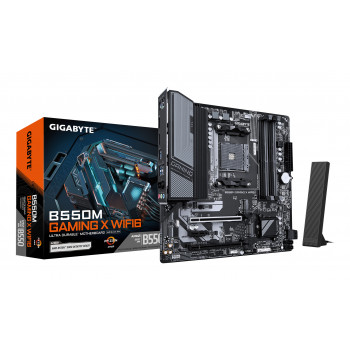 GIGABYTE B550M GAMING X WIFI6 Carte mère - Processeurs AMD Ryzen 5000, VRM 5+3 phases, jusqu'à 3200 MHz DDR4, 1x M.2 PCIe 4.0 +