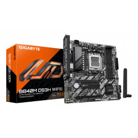 GIGABYTE B840M DS3H WIFI6 Carte Mère – Processeurs AMD Ryzen 9000, VRM numérique 8+2+2 phases, jusqu'à 8200 MHz DDR5, 2 x M.2