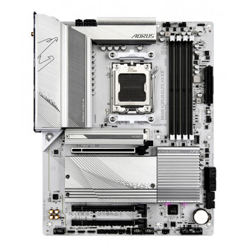 GIGABYTE B650 AORUS ELITE AX ICE Carte mère - Compatible avec les processeurs AMD Ryzen 9000, VRM numérique 12+2+2 phases,