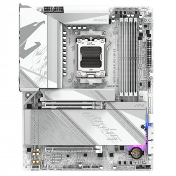 GIGABYTE X870 AORUS ELITE X3D ICE Carte Mère - Compatible avec processeurs AMD Ryzen 9000, VRM numérique 16+2+2 phases, jusqu’à