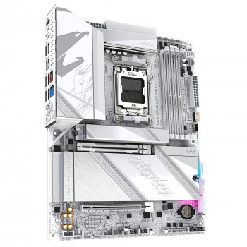 GIGABYTE X870 AORUS ELITE X3D ICE Carte Mère - Compatible avec processeurs AMD Ryzen 9000, VRM numérique 16+2+2 phases, jusqu’à