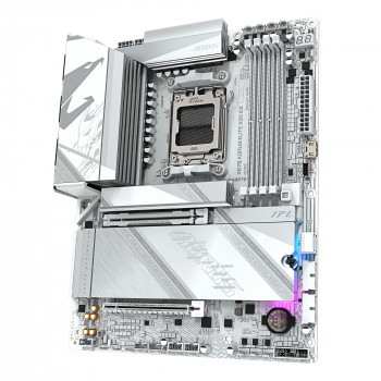 GIGABYTE X870 AORUS ELITE X3D ICE Carte Mère - Compatible avec processeurs AMD Ryzen 9000, VRM numérique 16+2+2 phases, jusqu’à