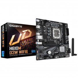 GIGABYTE H610M D3W WIFI6 Carte Mère - Prend en charge les processeurs Intel Core 14e génération, VRM 5+1+1 phases, jusqu’à