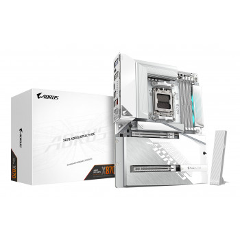 GIGABYTE X870 AORUS STEALTH ICE Carte Mère – Prend en charge les processeurs AMD Ryzen 9000, VRM numérique 16+2+2 phases,