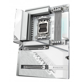 GIGABYTE X870 AORUS STEALTH ICE Carte Mère – Prend en charge les processeurs AMD Ryzen 9000, VRM numérique 16+2+2 phases,