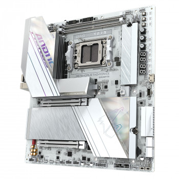GIGABYTE X870 AORUS TACHYON ICE Carte Mère – Compatible avec les processeurs AMD Ryzen 9000, VRM numérique 18+2+2 phases,