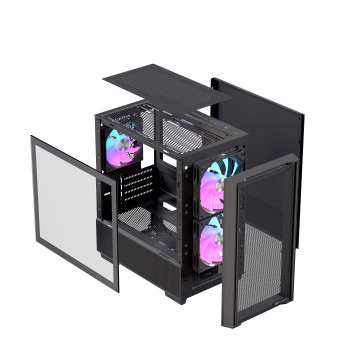 Einarex EXCS-PM-150R-B unité centrale Midi Tower Noir