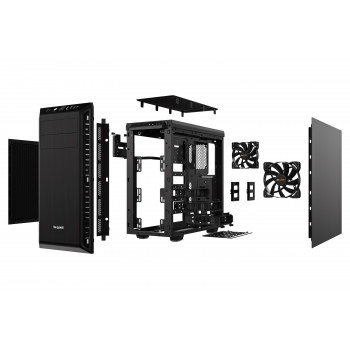 be quiet! Pure Base 600 Noir | Boîtier PC, Mini ITX   Micro ATX   ATX,1 ventilateur Pure Wings 2 120 mm, 1 ventilateur Pure