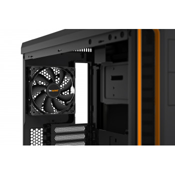 be quiet! Pure Base 600 Orange | Boîtier PC vitré, Mini ITX   Micro ATX   ATX,1 ventilateur Pure Wings 2 120 mm, 1 ventilateur