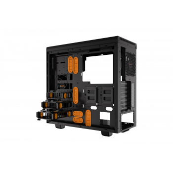 be quiet! Pure Base 600 Orange | Boîtier PC vitré, Mini ITX   Micro ATX   ATX,1 ventilateur Pure Wings 2 120 mm, 1 ventilateur