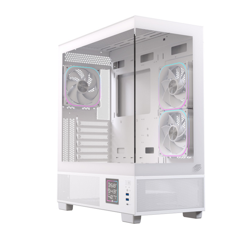 Einarex EXCS-PR-51DR-W unité centrale Midi Tower Blanc