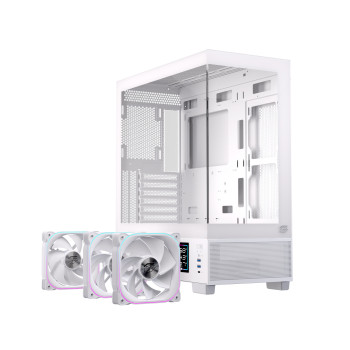 Einarex EXCS-PR-51DR-W unité centrale Midi Tower Blanc