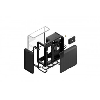 HYTE X50 MID TOWER CASE PITCH BLACK