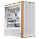 Lian Li Lancool LAN217W unité centrale Midi Tower Blanc, Bois