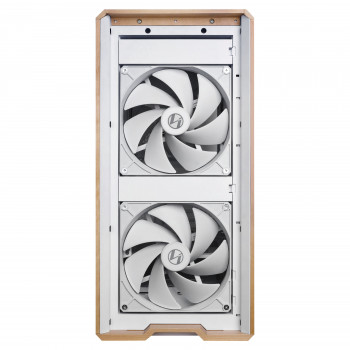 Lian Li Lancool LAN217W unité centrale Midi Tower Blanc, Bois