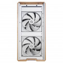 Lian Li Lancool LAN217W unité centrale Midi Tower Blanc, Bois