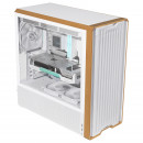 Lian Li Lancool LAN217W unité centrale Midi Tower Blanc, Bois