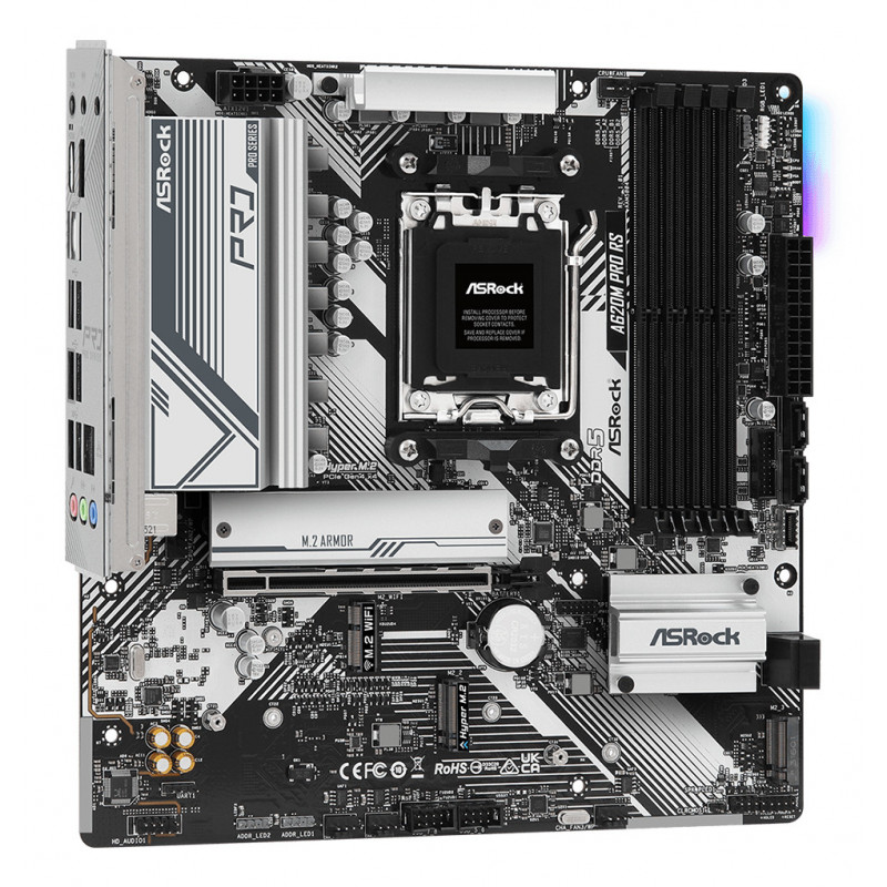 Asrock A620M Pro RS AMD A620 Emplacement AM5 micro ATX