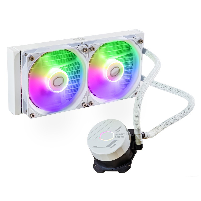 Cooler Master MasterLiquid 240L Core ARGB White Processeur Kit de refroidissement du liquide 12 cm Blanc