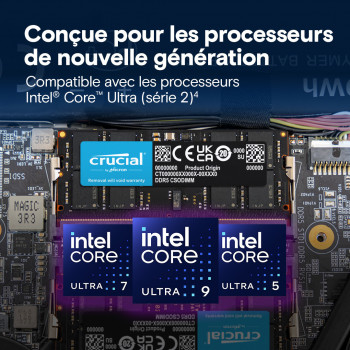 Crucial CT32G64C52CS5 module de mémoire 32 Go 1 x 32 Go DDR5 6400 MT s 262-pin SO-DIMM