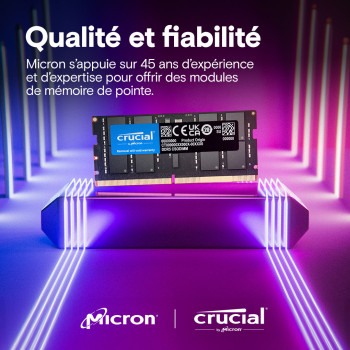Crucial CT32G64C52CS5 module de mémoire 32 Go 1 x 32 Go DDR5 6400 MT s 262-pin SO-DIMM