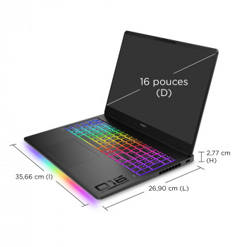 HP OMEN MAX Gaming 16-ak0007nf Copilot+ PC AMD Ryzen AI 9 375 Ordinateur portable 40,6 cm (16") WQXGA 32 Go DDR5-SDRAM 1 To SSD