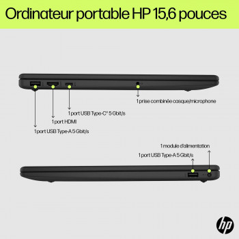 HP 15-fd1017nf Intel Core 5 120U Ordinateur portable 39,6 cm (15.6") Full HD 16 Go DDR4-SDRAM 512 Go SSD Wi-Fi 6 (802.11ax)