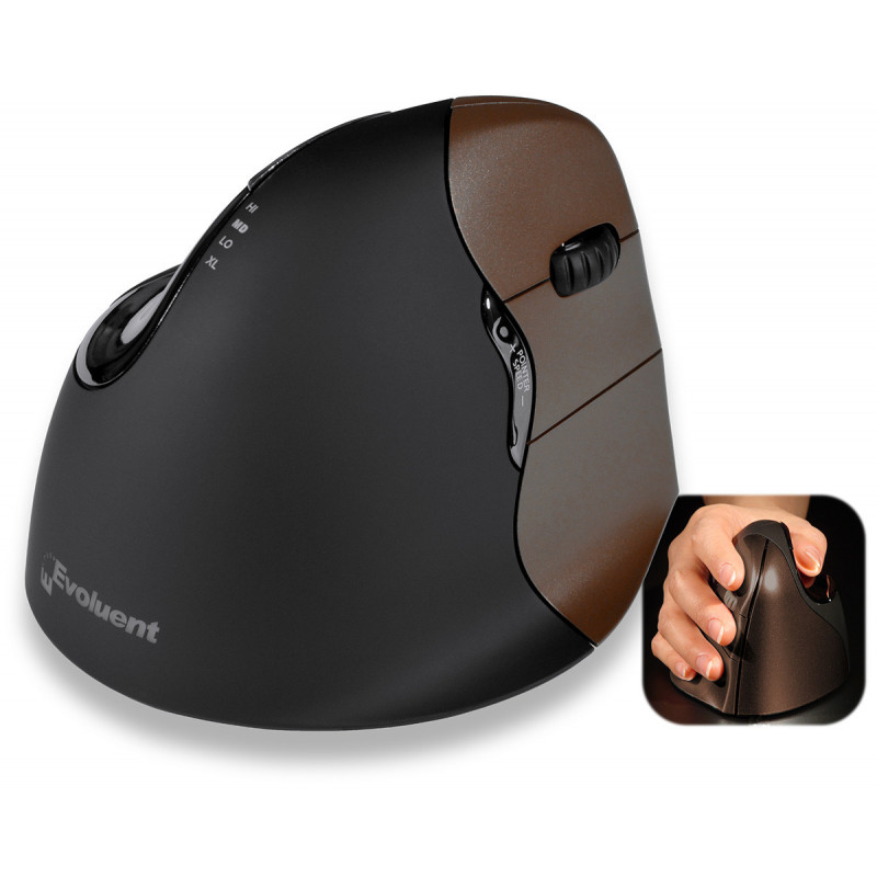 Evoluent VerticalMouse 4 souris Droitier RF sans fil Optique