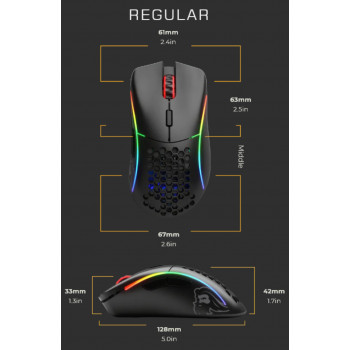 Glorious Gaming Model D souris Droitier USB Type-A Optique 12000 DPI