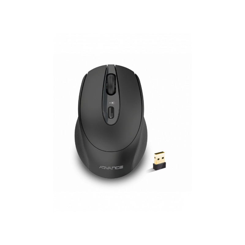 ADVANCE S-390-BK souris Universel Ambidextre RF sans fil Optique 1600 DPI