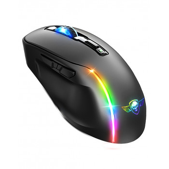 Spirit of Gamer S-EM50BK souris Gaming Droitier RF Wireless + Bluetooth + USB Type-C Optique 8000 DPI