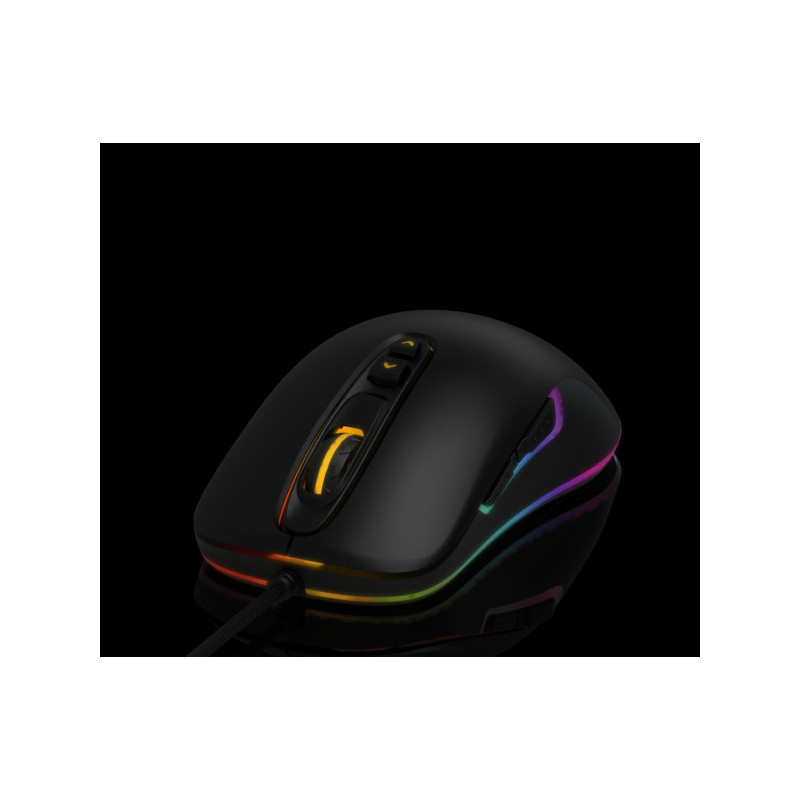 QPAD DX-30 souris Gaming Ambidextre USB Type-A Opto-mécanique 2800 DPI