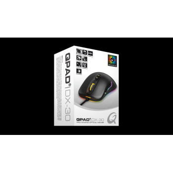 QPAD DX-30 souris Gaming Ambidextre USB Type-A Opto-mécanique 2800 DPI