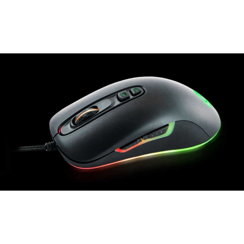 QPAD DX-80 souris Gaming Ambidextre USB Type-A Opto-mécanique 8000 DPI